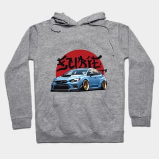 WRX STI Car Art - Subaru Impreza Widebody JDM Car Hoodie